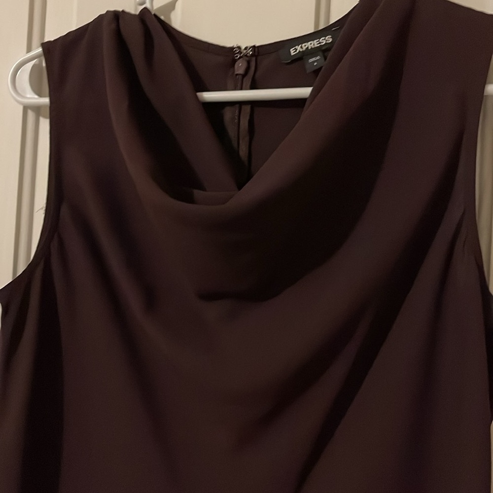 NWOT Express Women's Cowl Neck Blouse - Dark Purple